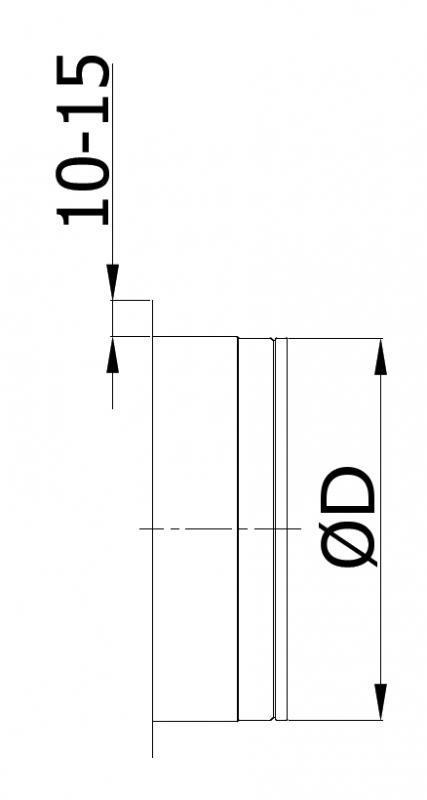 Sztucer cylindryczny prosty schemat 